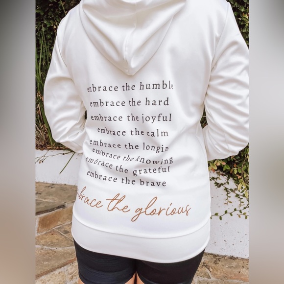 Embrace the Glorious Mantra Yoga Bitch Hoodie NWT - Picture 5 of 6